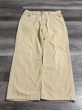 Vintage Old Navy Blue Jeans Beige Baggy Corduroy Pants Y2K Skater - Men’s 34x28